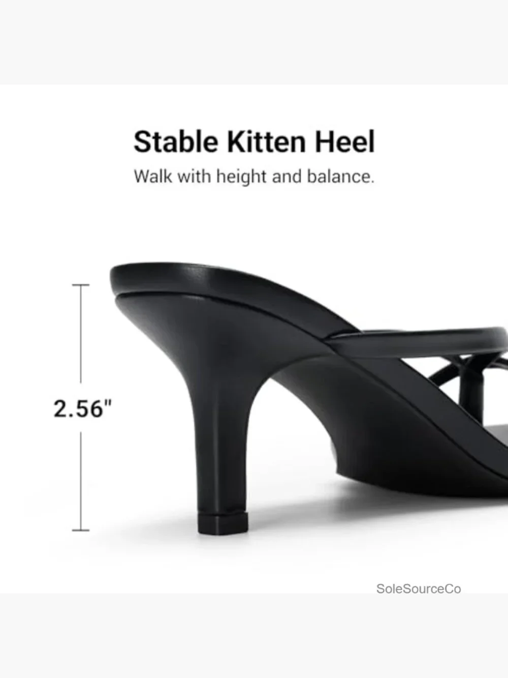 Kitten Heels Women Square Toe Thong Sandals Slides Strappy Low Heel Dress